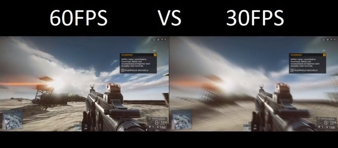 30fps versus 60 fps gamer picture