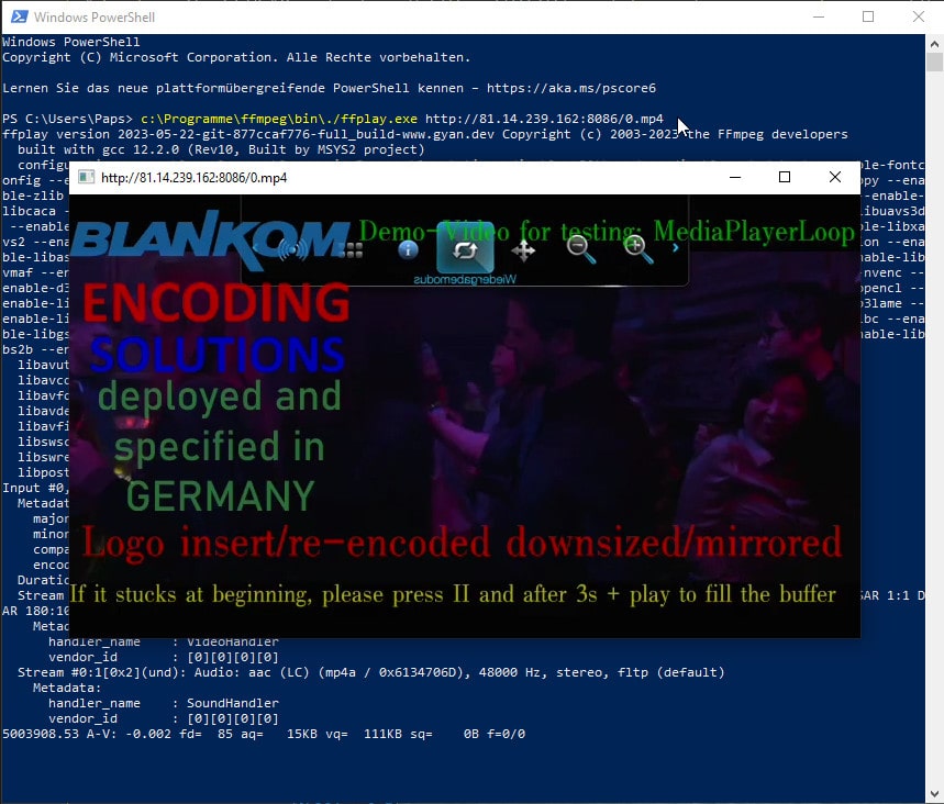 FFplay Windows Example FFPLAY-Stream-Windows