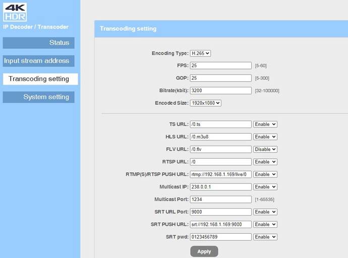 Oupree OPR-D4KP Decoder & Transcoder